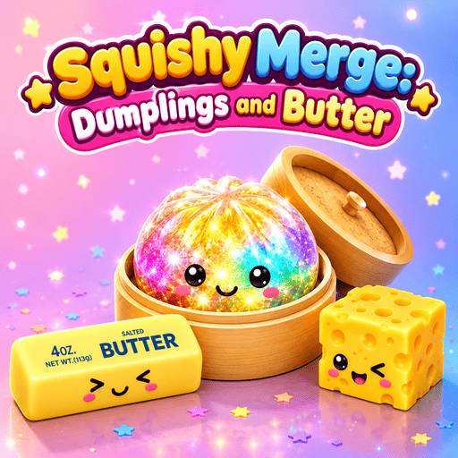 Play game Squishy Merge: Dumplings & Butter