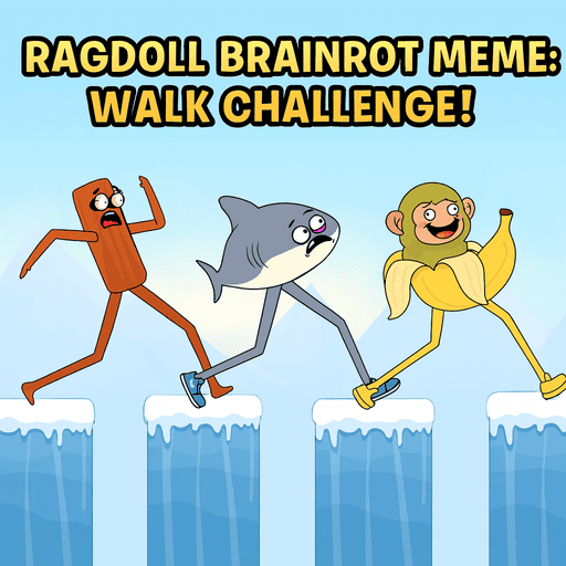 Play game Ragdoll Brainrot Meme Walk Challenge!
